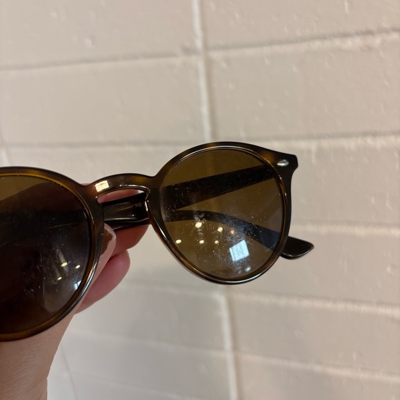Ray Ban polarized round tort sunglasses
